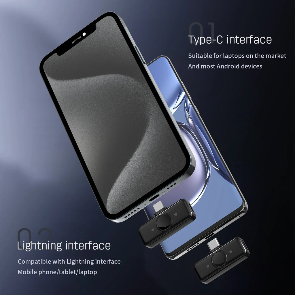 Micrófono Lavalier Inalámbrico iPhone Android | TikTok Live Micrófono