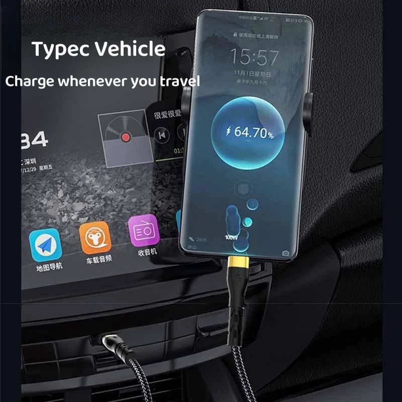 Cable USB-C a USB-C 120W 6A - Carga Rápida PD Trenzado