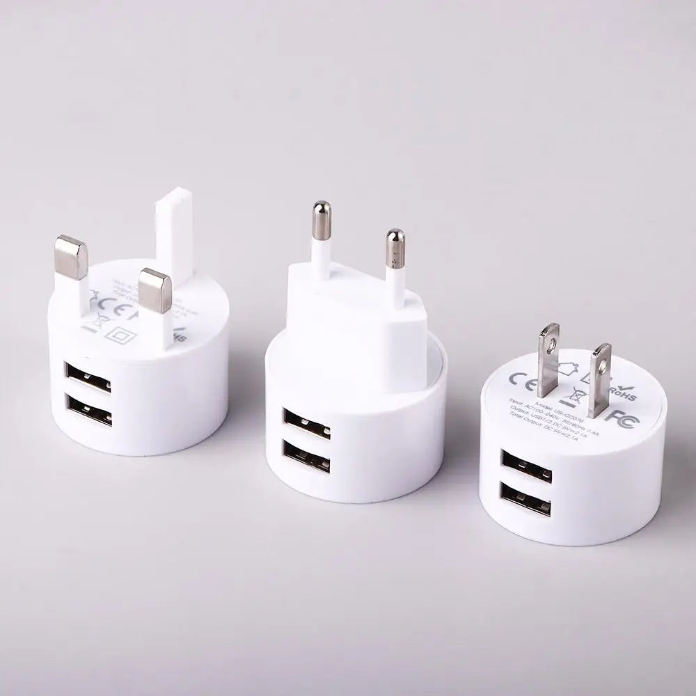 Cargador Dual USB 5V 2.1A | 2 Puertos Carga Rápida Universal