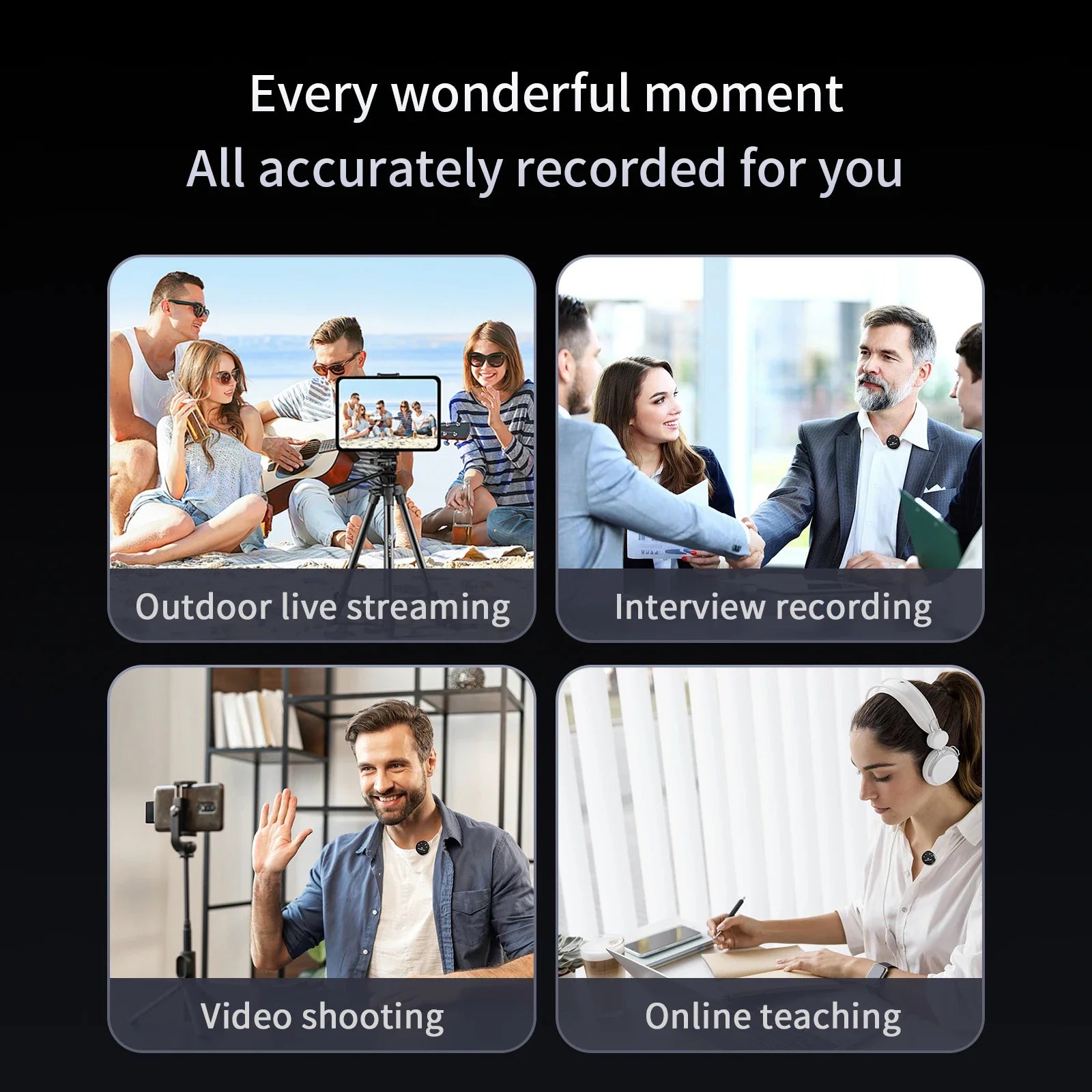 Micrófono Lavalier Inalámbrico iPhone Android | TikTok Live Micrófono