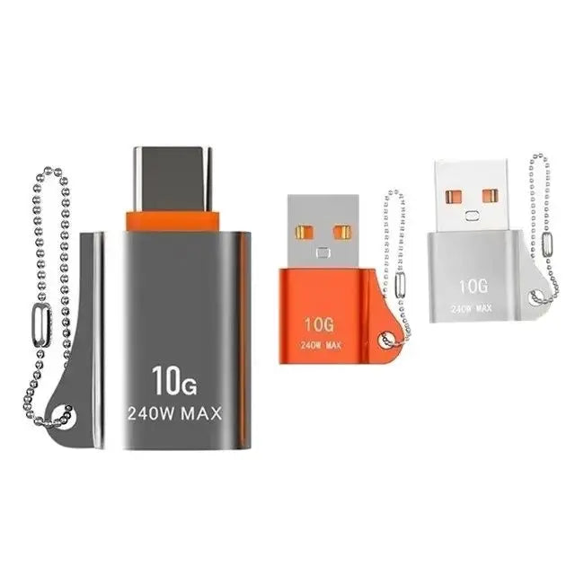 Adaptador USB a Type-C OTG 10A - Carga Rápida y Transferencia de Datos