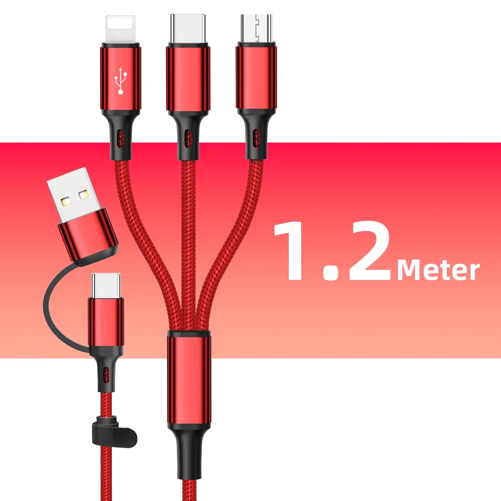 Cable 3 en 1 Carga Rápida | Lightning Type-C Micro USB