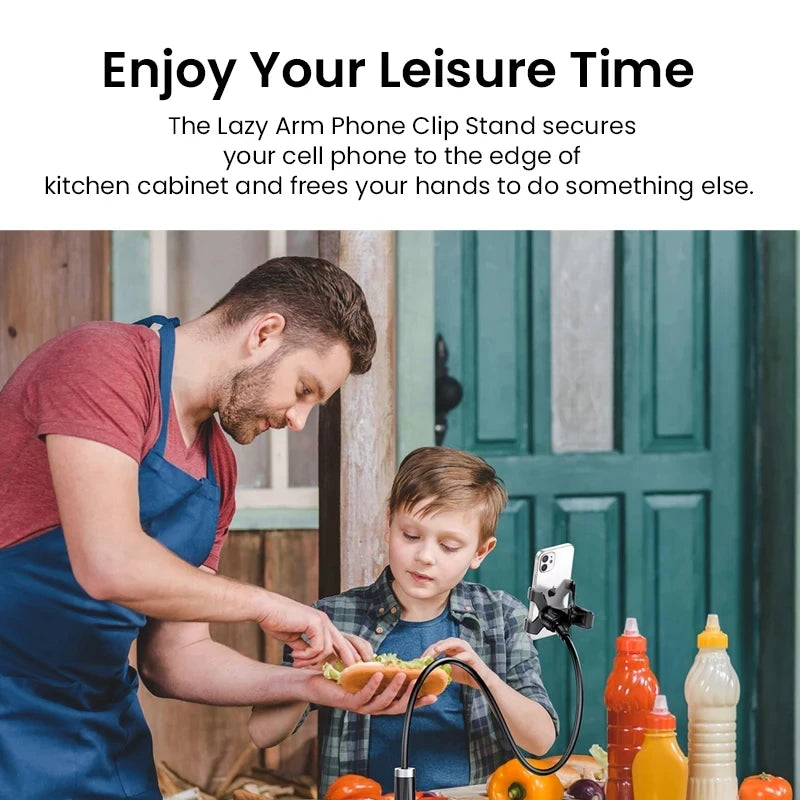 Soporte Flexible para Teléfono - Brazo Ajustable para Escritorio y Cama