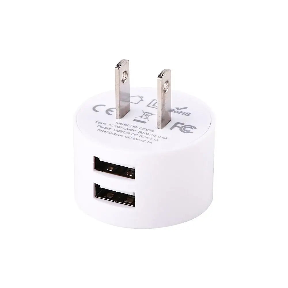 Cargador Dual USB 5V 2.1A | 2 Puertos Carga Rápida Universal